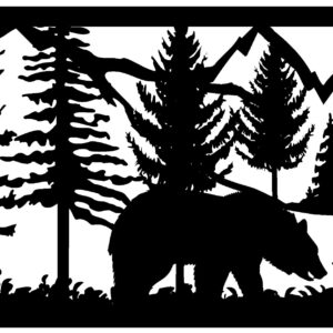 Bear Cub Mountains - Metal Railing Panel Insert