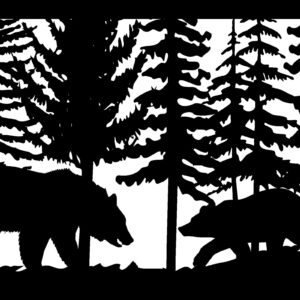 Bear Cub Trees - Metal Railing Panel Insert