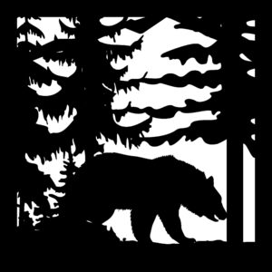 Bear Trees - Metal Railing Panel Insert