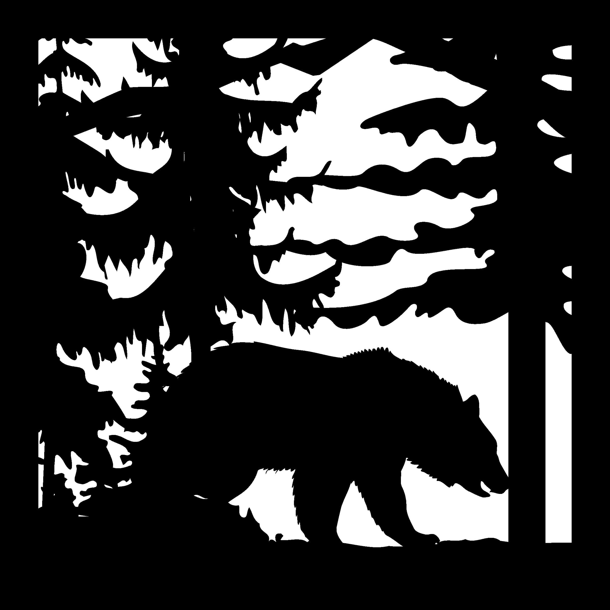 Bear Trees - Metal Railing Panel Insert