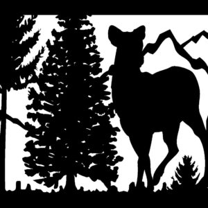 Bobcat Two Doe Eagle Mountains - Metal Railing Panel Insert