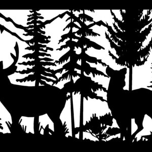Buck Doe Eagle Mountains - Metal Railing Panel Insert