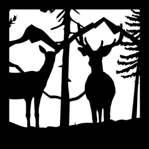 Buck & Doe Mountains - Metal Railing Panel Insert