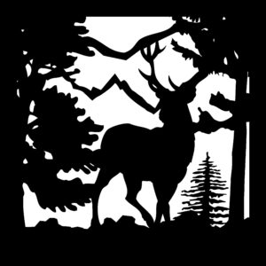 Buck Trees Mountain - Metal Railing Panel Insert