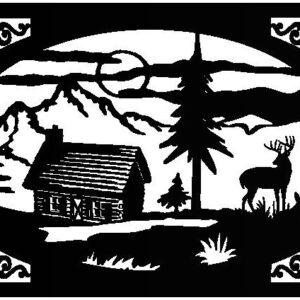 Deer Cabin - Metal Railing Panel Insert