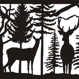 Doe Buck Trees - Metal Railing Panel Insert