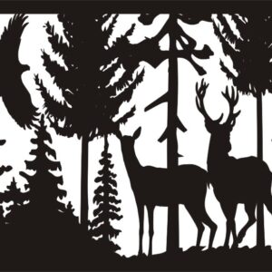 Eagle Doe Buck Deer - Metal Railing Panel Insert
