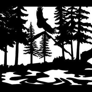 Eagle Stream Mountains - Metal Railing Panel Insert