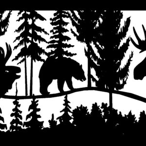 Elk Bear & Moose - Metal Railing Panel Insert