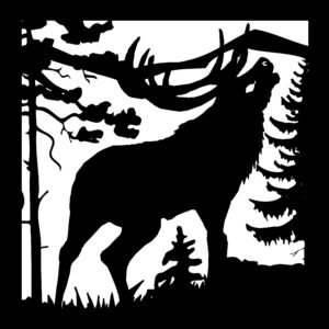 Elk Bugling - Metal Railing Panel Insert