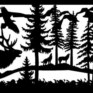 Elk Eagle Wolves - Metal Railing Panel Insert