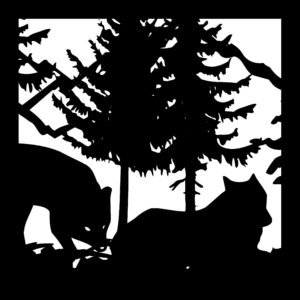 Fox Trees Mountains - Metal Railing Panel Insert