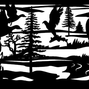 Heron Eagle Fish & Ducks - Metal Railing Panel Insert