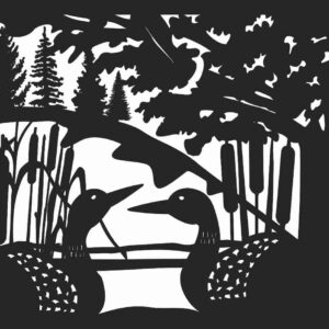 Loon Panel (No Mountains) - Metal Railing Panel Insert