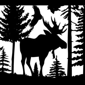 Moose & Eagle - Metal Railing Panel Insert