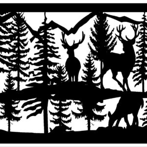 Turkeys, Bucks, Doe & Bear - Metal Railing Panel Insert