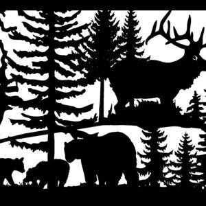 Three Bears & Elk - Metal Railing Panel Insert
