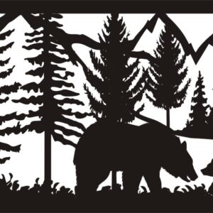 Two Bears - Metal Railing Panel Insert